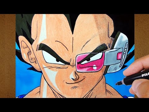 Como Desenhar e Pintar Vegeta , medidor de ki (scouter) Dragon