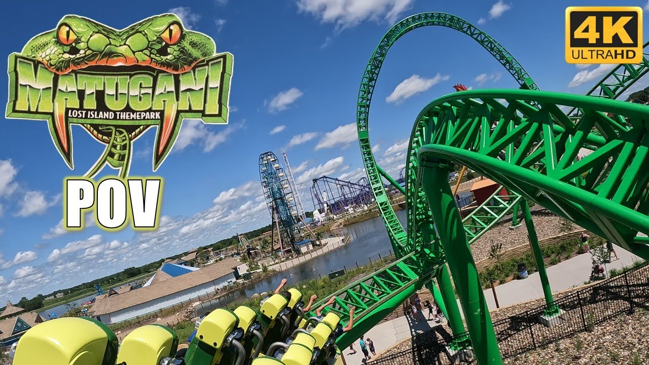 Matugani Matugani POV (Back Row, 4K 60FPS), Lost Island Themepark Intamin Launch ...