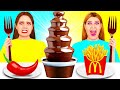 Tantangan Fondue Air Mancur Cokelat | Hack Makanan Lucu RaPaPa Challenge