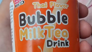 Rico thai flavour bubble milk tea drink & boba pearls from Taiwan 🇹🇼 #bubbletea #taiwan #boba #thai