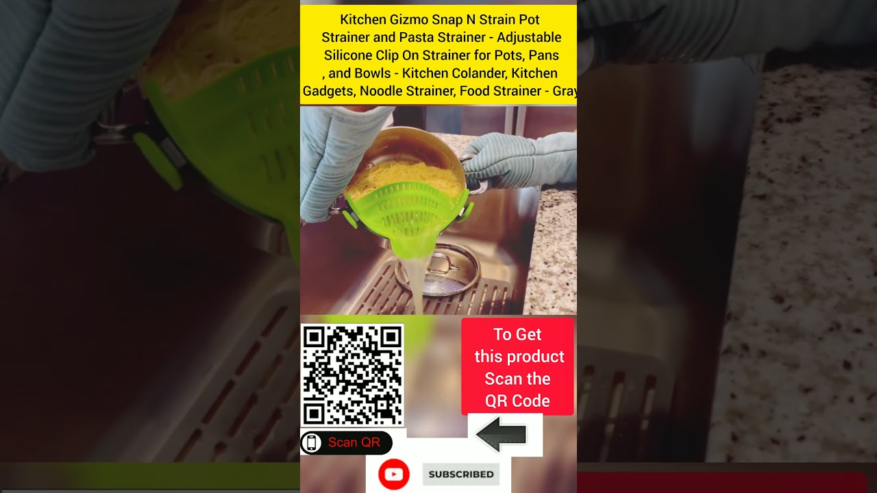 Kitchen Gizmo Snap N Strain Pot Strainer and Pasta Strainer 
