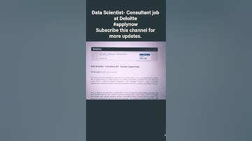 🔥 Deloitte is Hiring Data Scientists! | High-Paying Tech #job #jobsearch #freshers #shorts #trending