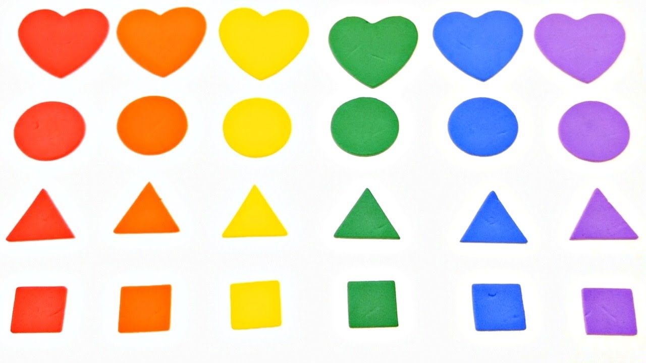 Rainbow Colors And Shapes For Children Fun Learning With Colored