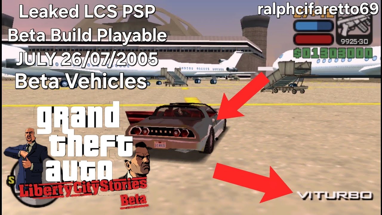 GTA LCS PSP JULY Beta Build 26 07 2005 Beta Vehicles LEAKED 
