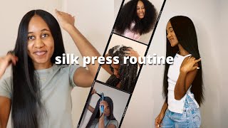 MY UPDATED SILK PRESS ROUTINE | How I Straighten My Hair From Start to Finish