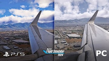 MSFS 2024 — PS5 vs PC With MODS! (A320 Landing at Salt Lake City 🇺🇸)