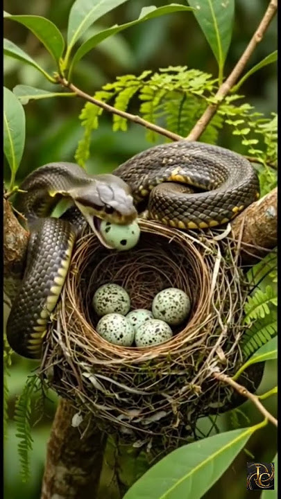 Egg Thief Snake Shocked by Bird’s Sudden Return #shorts #aiart