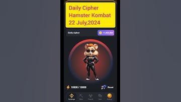 Hamster Kombat Daily Cipher 22 July,2024 #hamsterkombat #dailycipher #morsecode