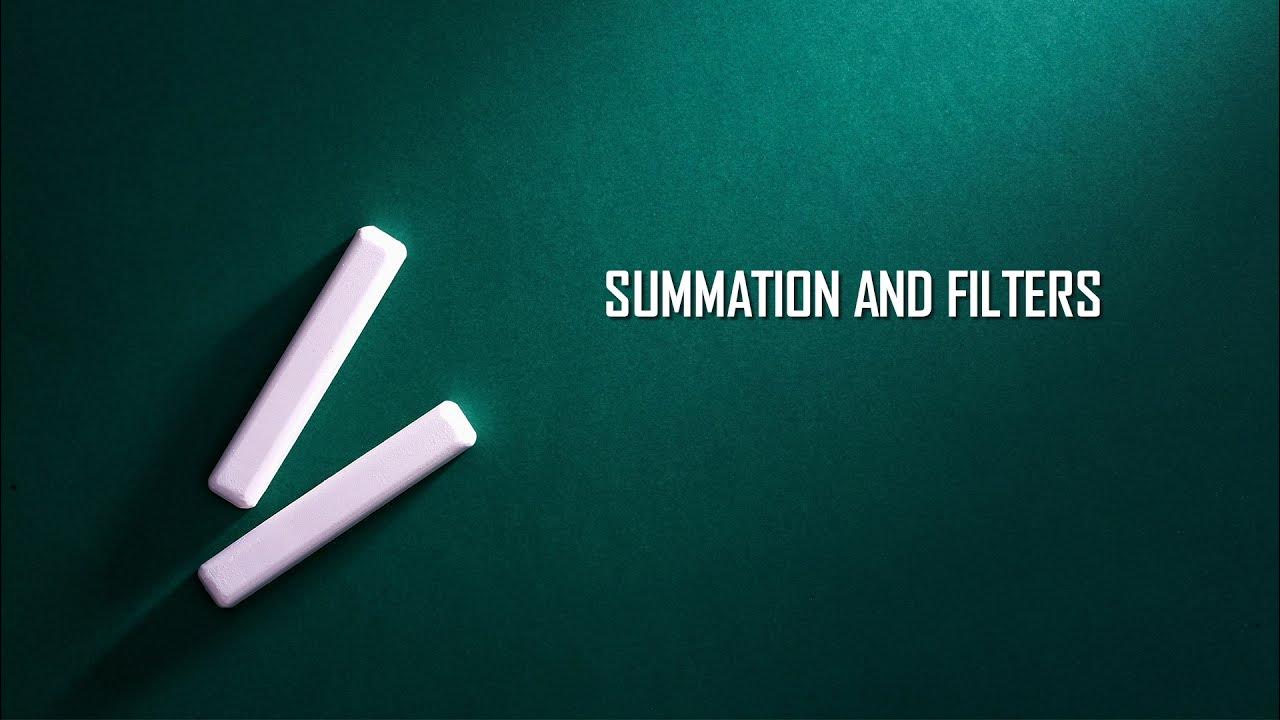 Learn excel in few minutes how to do summation and filter the fastest 