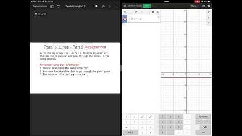 Finding Parallel Lines Using Desmos