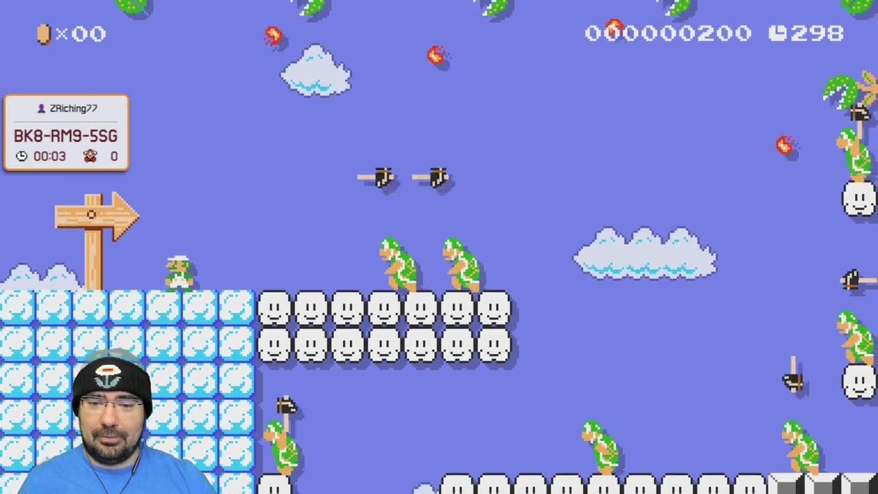 Streamer Attempts to Beat my Super Mario Maker 2 Level - YouTube
