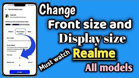 How to change front size and display size in Realme mobile |