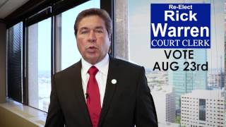 Vote Rick Warren for Oklahoma County Court Clerk
