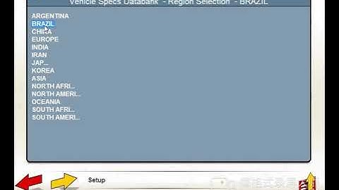 How to select model/region database Bright 3D Wheel Alignment