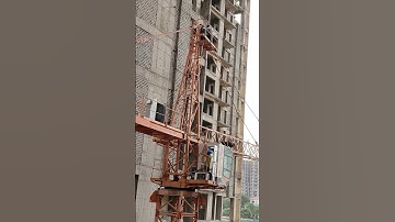 team works tower cranes installation work #towercrane #automobile #constructionchannel #construction