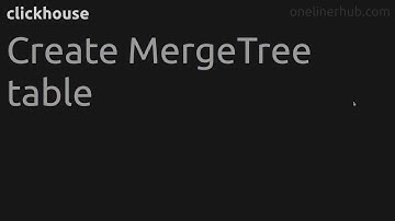Create MergeTree table #clickhouse