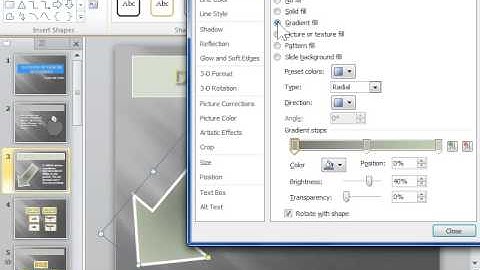 PowerPoint 2010 Format an Object Using the Fill Pane