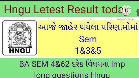 Hngu result 2023 - Sem 1&3&5 Result hngu - hngu letets result today - hngu