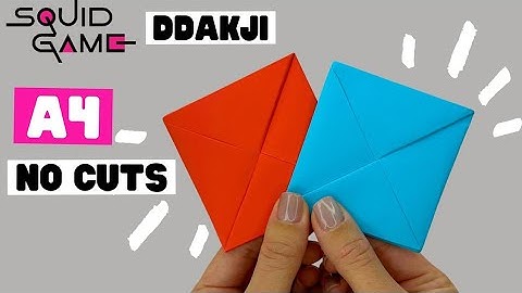 Squid Game Ddakji A4 no cuts, How ToMake Ddakji TUTORIAL