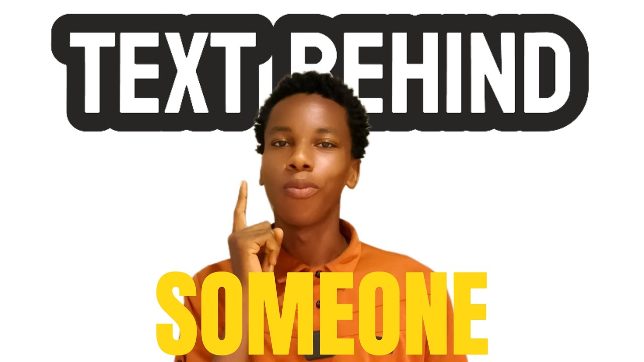 Advanced Editing Tutorial: Text Behind a Person - YouTube