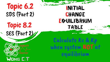 Calculate Kc & Kp - I.C.E Table - SDS SK015 Topic 6.2 [Part 2] | SES DK014 Topic 8.2 [Part 2]