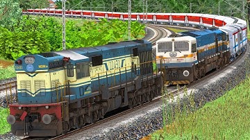 WDM3D RESCUE WDP4D LHB EXPRESS TRAIN | BUMPY RAILROAD | Train Simulator | Railworks 3 | RAILROAD FUN