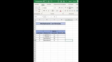 Multiplicaciones fácil y rápido con Excel