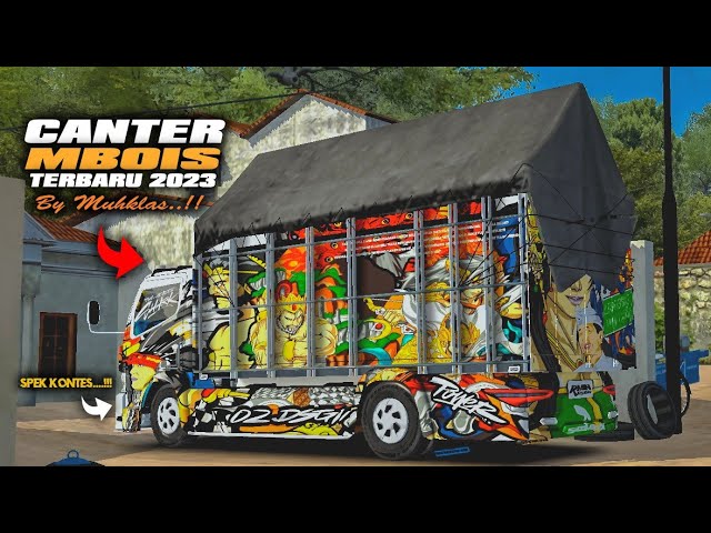SHARE!! MOD TRUCK CANTER MBOIS TERBARU 2023 BY MUKHLAS || MOD BUSSID TERBARU class=
