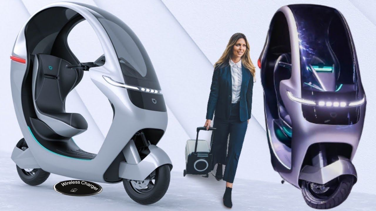 NEW ELECTRIC SCOOTERS WITH ROOF AT CHEAP PRICE MODERN AND ECOFRIENDLY