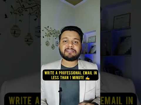 How To Write A Professional E-mail In Less Than 1 Minute