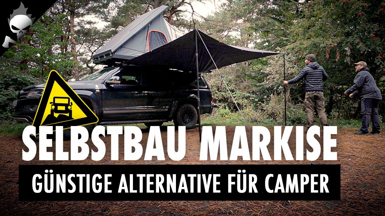 BEST and CHEAP do-it-yourself AWNING ☀️ For Offroad-Camper or Bus/Minivan  // #008 Adventure Pickup 