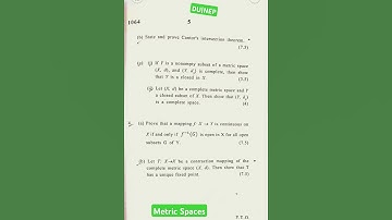Metric Spaces|Mathematics|Semester 5|DU|NEP|2024|B.sc|