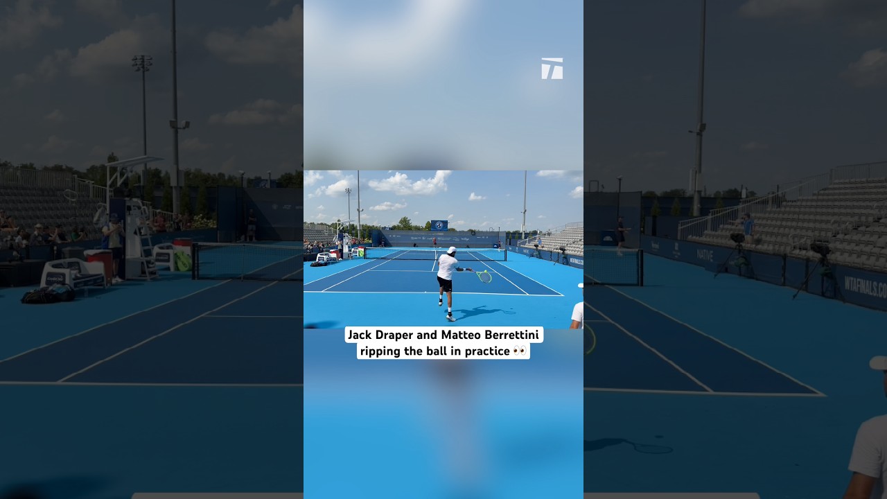 Matteo Berrettini and Jack Draper’s practice session was next level. #cincytennis
