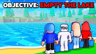 YOU Can't Leave Until I DRAIN THE LAKE... (ROBLOX)