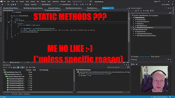 Interview code test no-no: Static methods