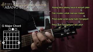 Video thumbnail of "BROERY MARANTIKA - ABANG BECA (GUITAR CHORD)"