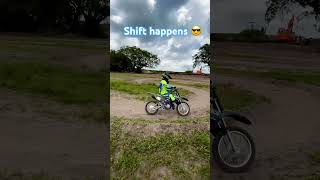 Brains loading… gears shifting! supercross #bikelife #twostroke #fourstroke#kawasakiklx110 #klx