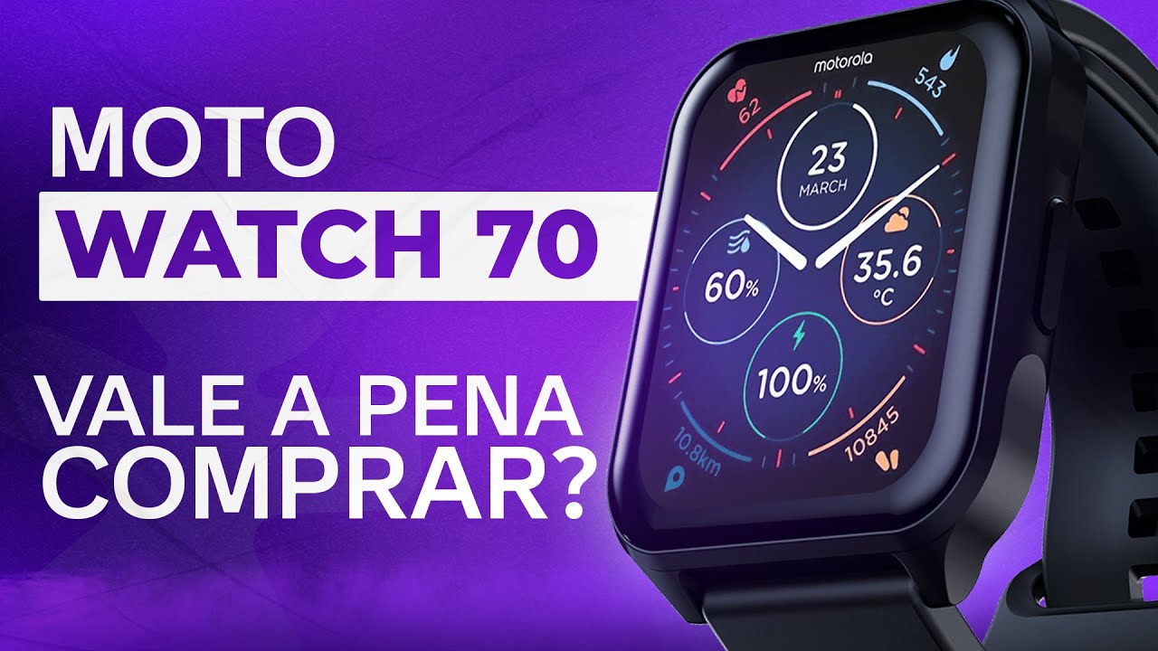 MOTO WATCH 70: O Smartwatch Acessível da Motorola com 10 DIAS DE BATERIA!