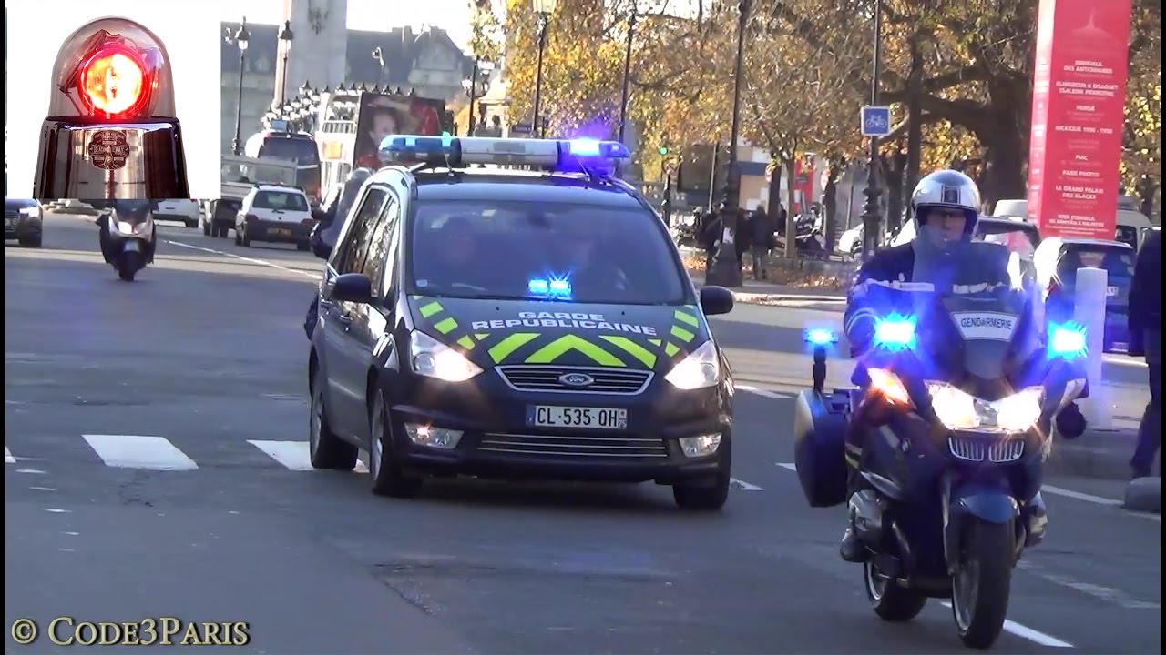 Gendarmerie Motorcyle Escort VOITURE PILOTE Ford Galaxy