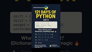 Only 1% people can solve this Python Trick to Merge Dictionaries in ONE Line! | Shorts