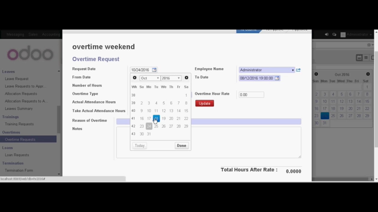Employee Overtime Module - YouTube
