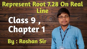 #Education Represent Root 7.3 On Real Line | Class 9 | Chapter 1 | BY : Roshan Sir