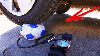 Car vs Football Experiment | soft and crunchy experiment | The Discovery Expert screenshot 2