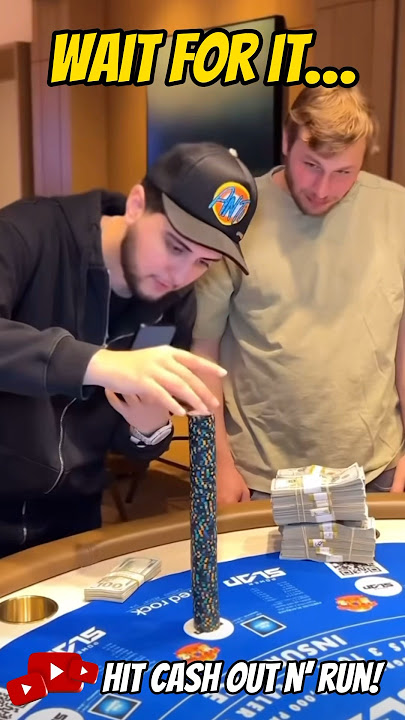 These guys bet $10,000 on one BLACK JACK HAND! Wait for it… #shorts #blackjack #casino