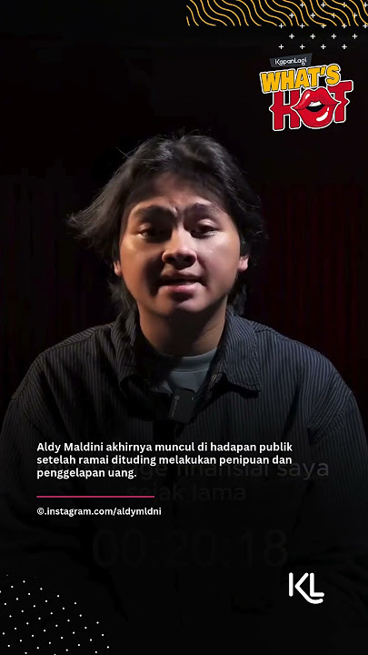 Aldy Maldini Akhirnya Muncul, Buat Klarifikasi Dan Minta Maaf