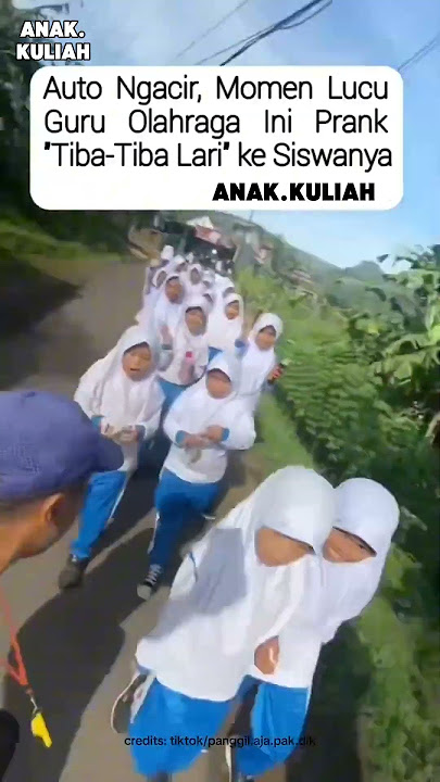MOMEN LUCU GURU OLAHRAGA PRANK TIBA TIBA LARI #anakkuliah #reels #wisuda #mahasiswa #fyp #viral #kkn