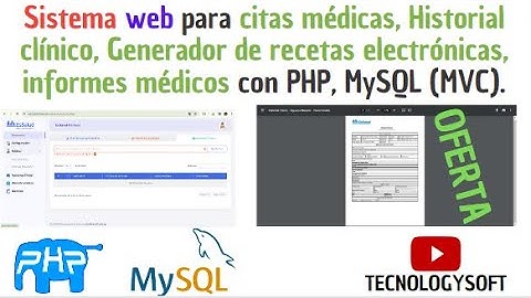 Sistema web para citas médicas, Historial clínico, Generador de recetas electrónicas con PHP, MySQL.