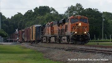 Full video: BNSF GE Trio leads CN A48971 through Semmes, AL with defect detector audio