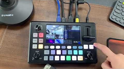 FoMaKo Video Mixer Switcher KC601 Pro 4-Channel HDMI Input 1080p 60FPS USB Recording