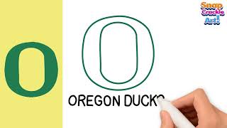How To Draw Oregon Ducks Logo Step By Step